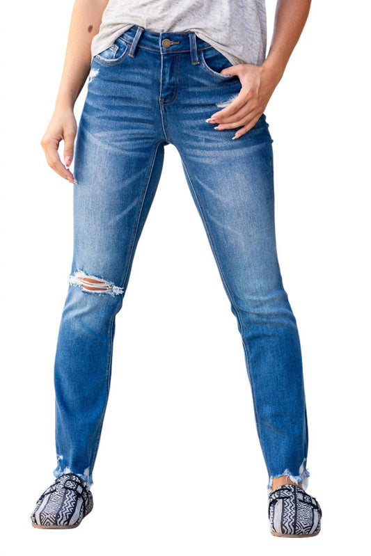 Flying Monkey - Mid Rise Ankle Flare Jeans