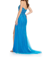 Ashleylauren - Strapless Gown With Sweetheart Neckline And Press On Stones