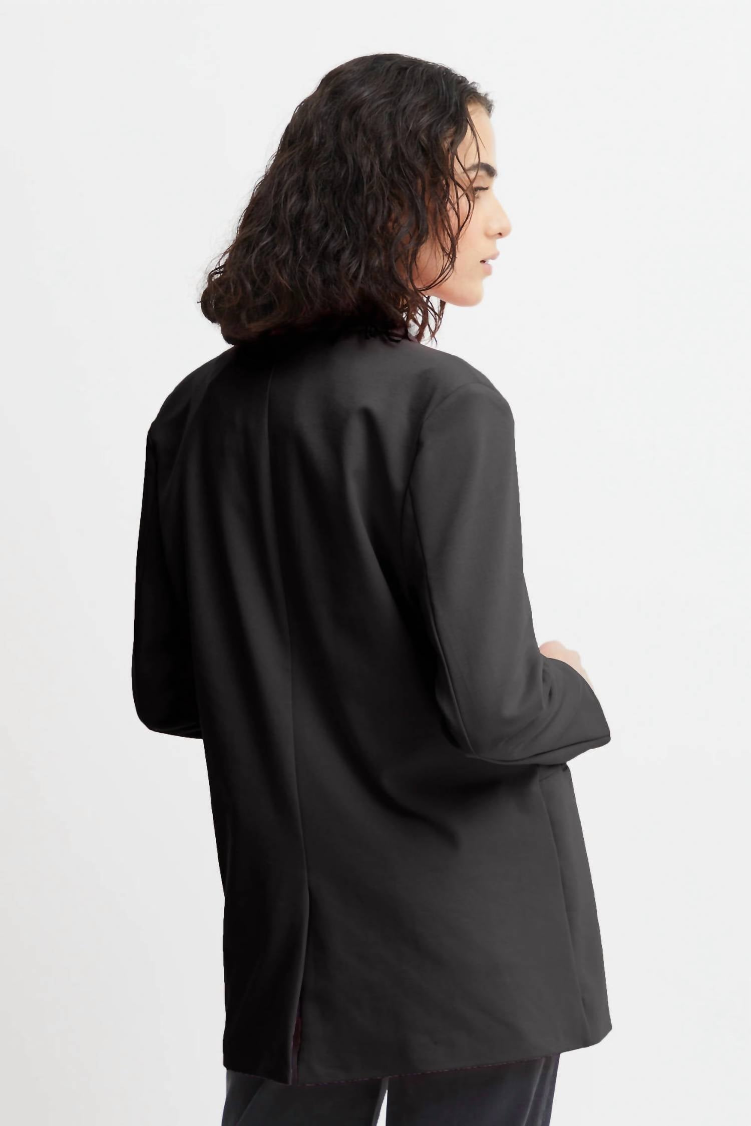 ICHI Kate Sus Oversize Blazer in black - women's jacket - alternate view