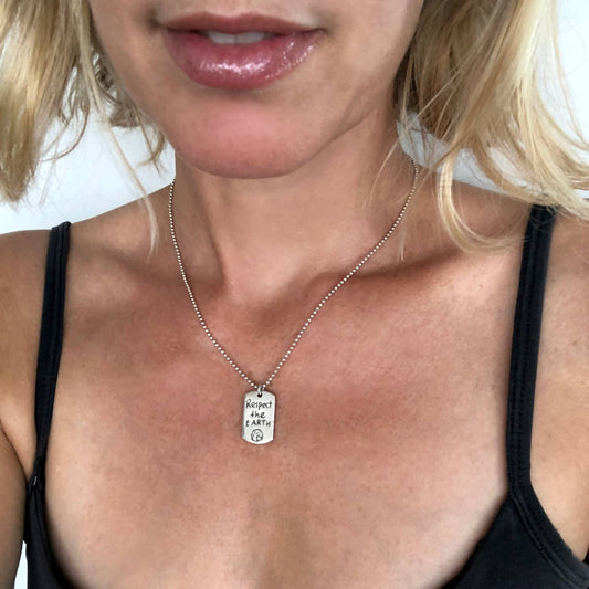 Jessica Elliot - Women's Sterling "Resolutions we can all keep" Dogtags Max Necklace