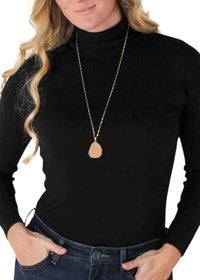 Ronnie Salloway & Company - Solid Color Turtleneck Sweater