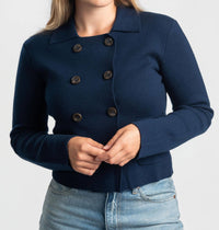 BAUM UND PFERDGARTEN Carolyn Double Breasted Blazer in baritone blue - women's jacket