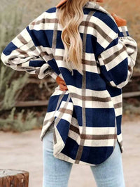 Lovesoft - Plaid Button Flannel Shirt Jacket