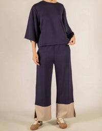 P.Cill - Women's Butter Colorblock Wide Leg Pants