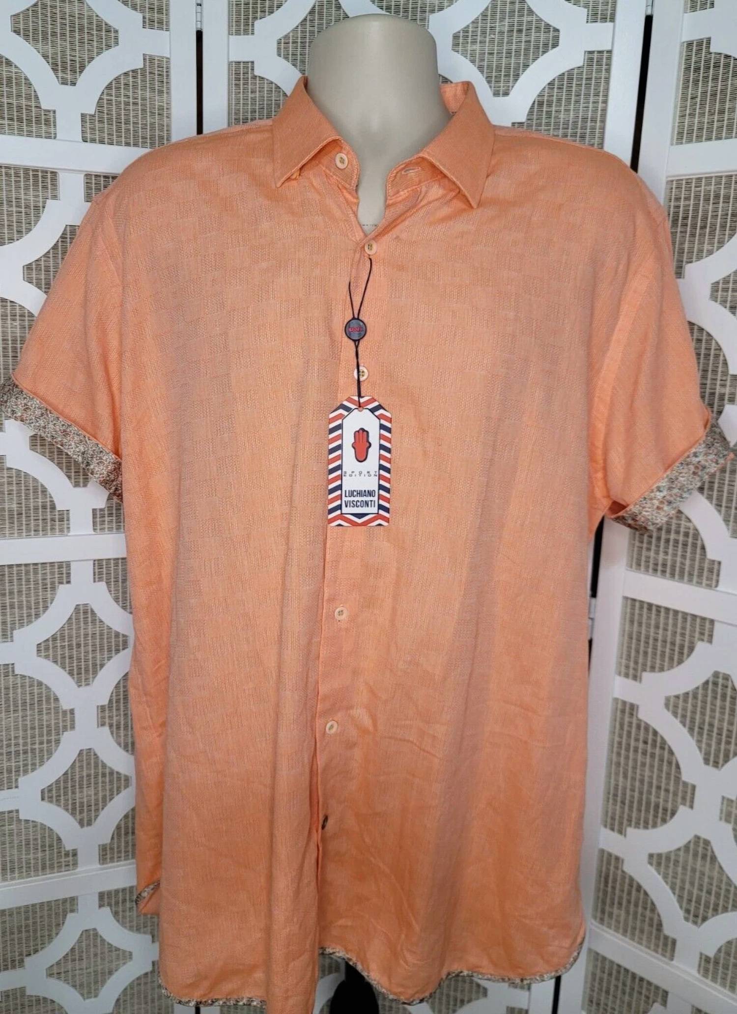 Luchiano Visconti - Men's Button Up Short Sleeve Shirt