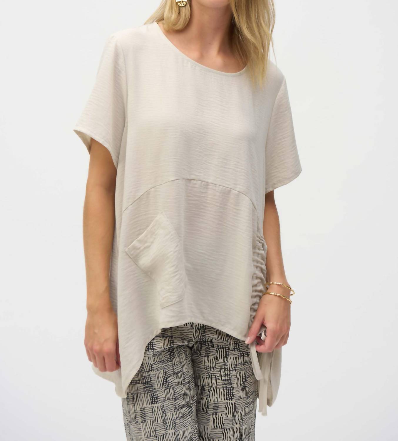 Joseph Ribkoff - Asymmetrical Boxy Top