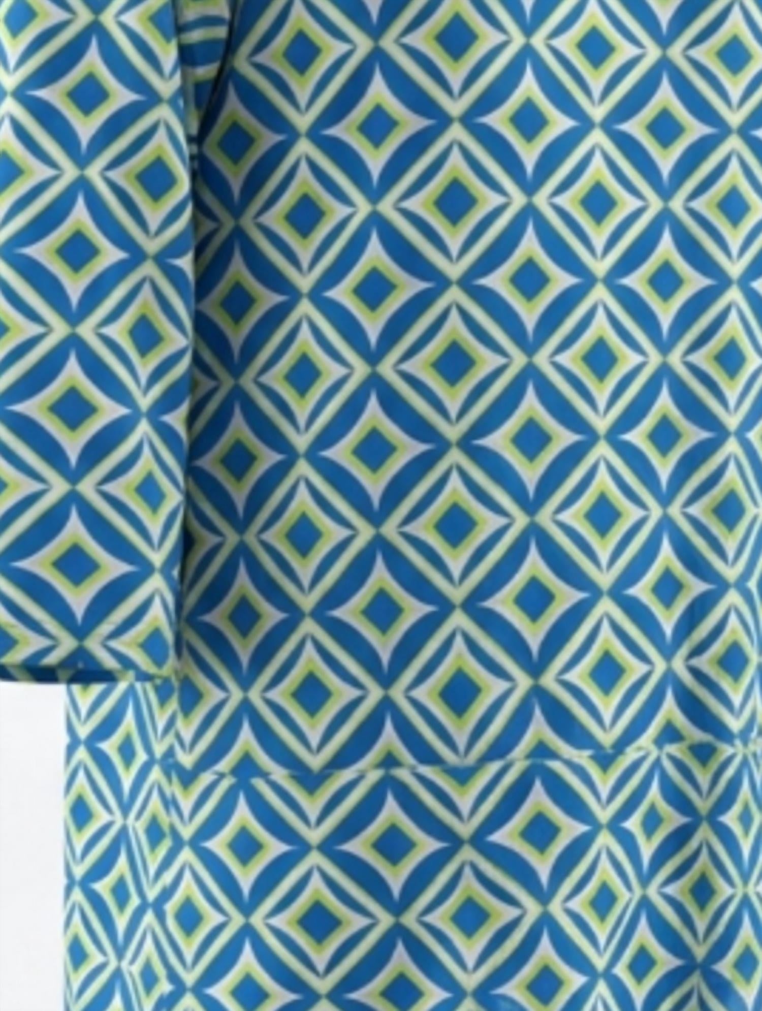 Lulu-B - Women's Geometric Print 3/4 Sleeve Dress