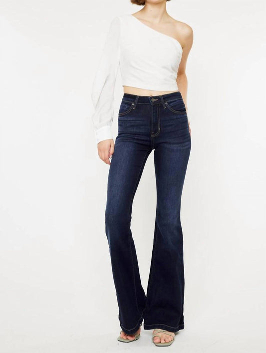 Kancan - High Rise Super Flare Dark Jeans