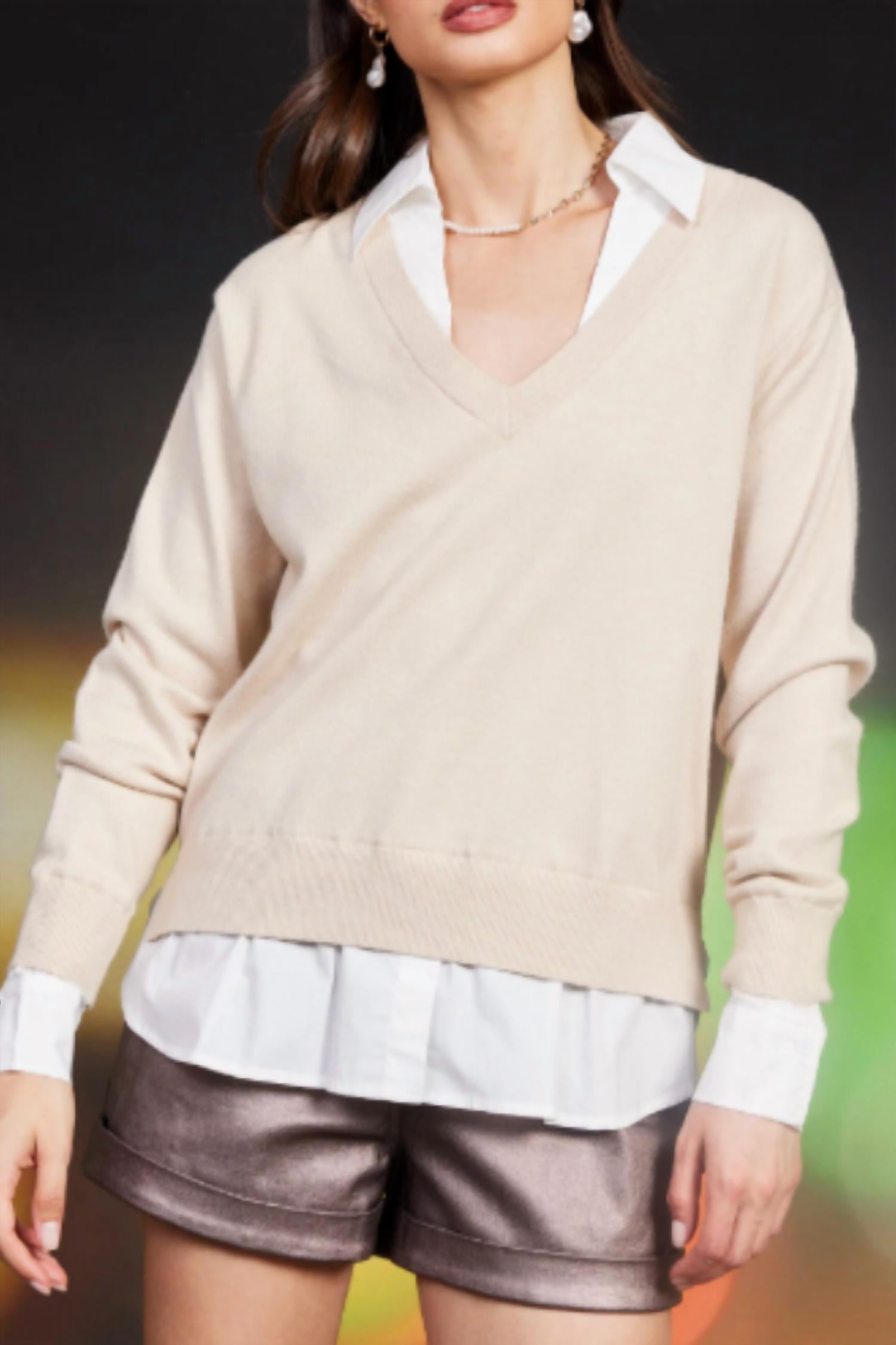 Skies Are Blue - Collared Sweater