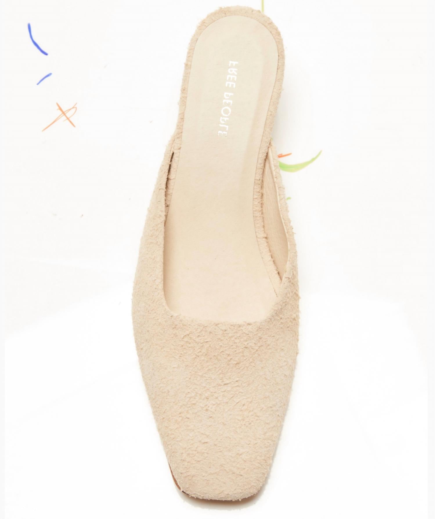 Free People Women's Avenue Heel in sand hairy suede - women's heels - view 5