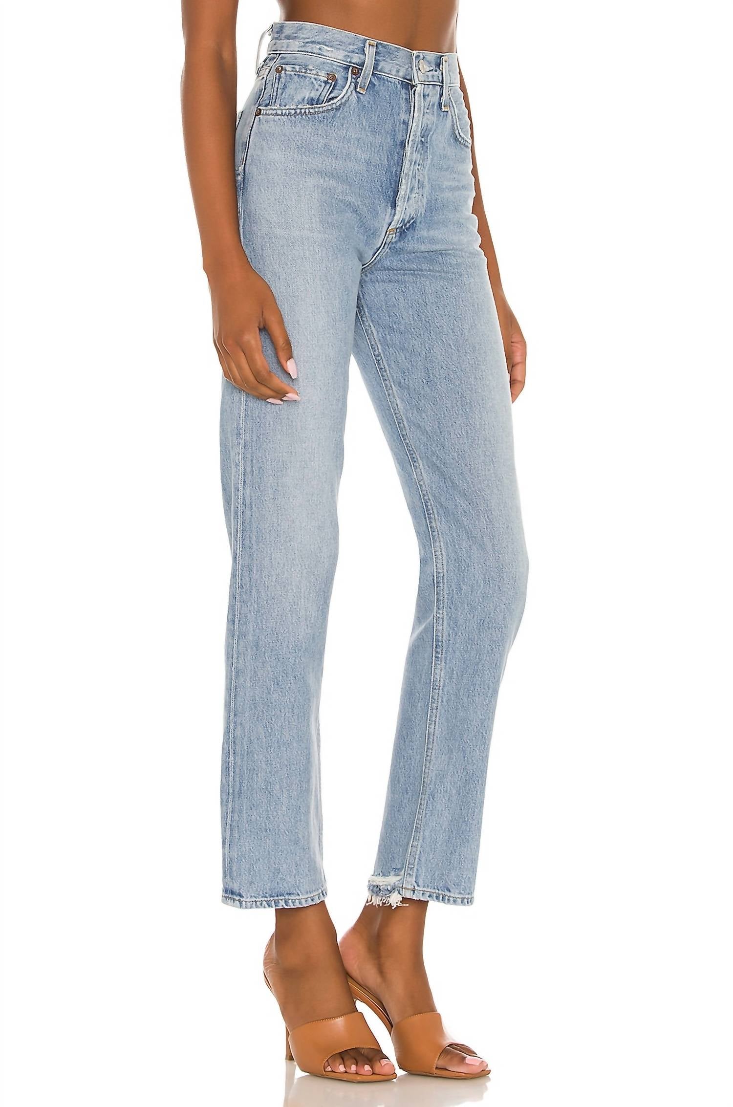 Agolde - Women's 90's Pinch Waist High Rise Straight Jeans