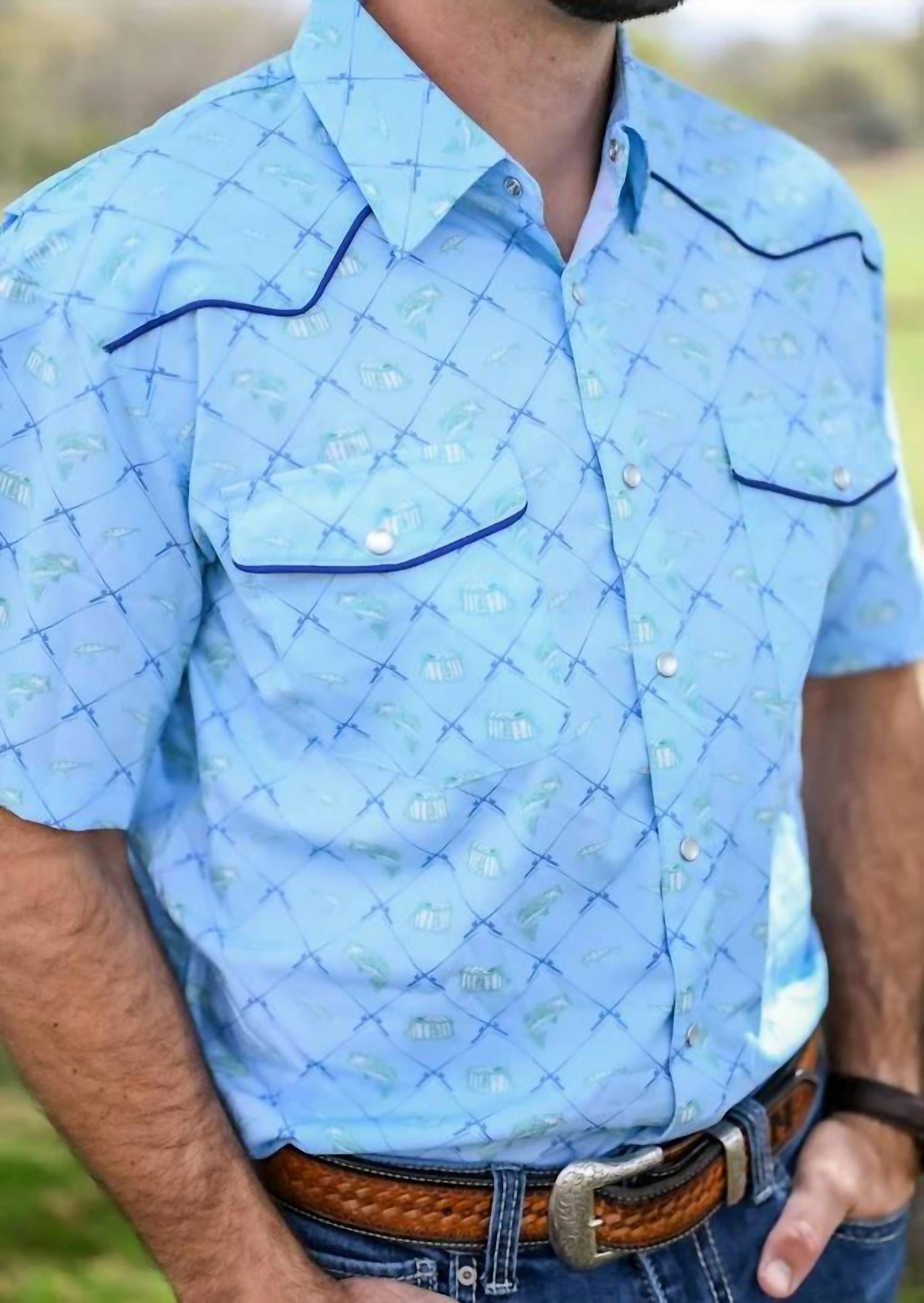 Blue Quail Clothing Co. - Fisherman Pearl Snap Short Sleeve Shirt