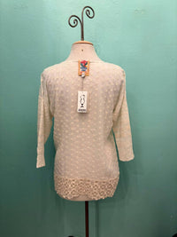 Johnny Was Zora Stitchwork Blouse in natural - women's blouse - view 7