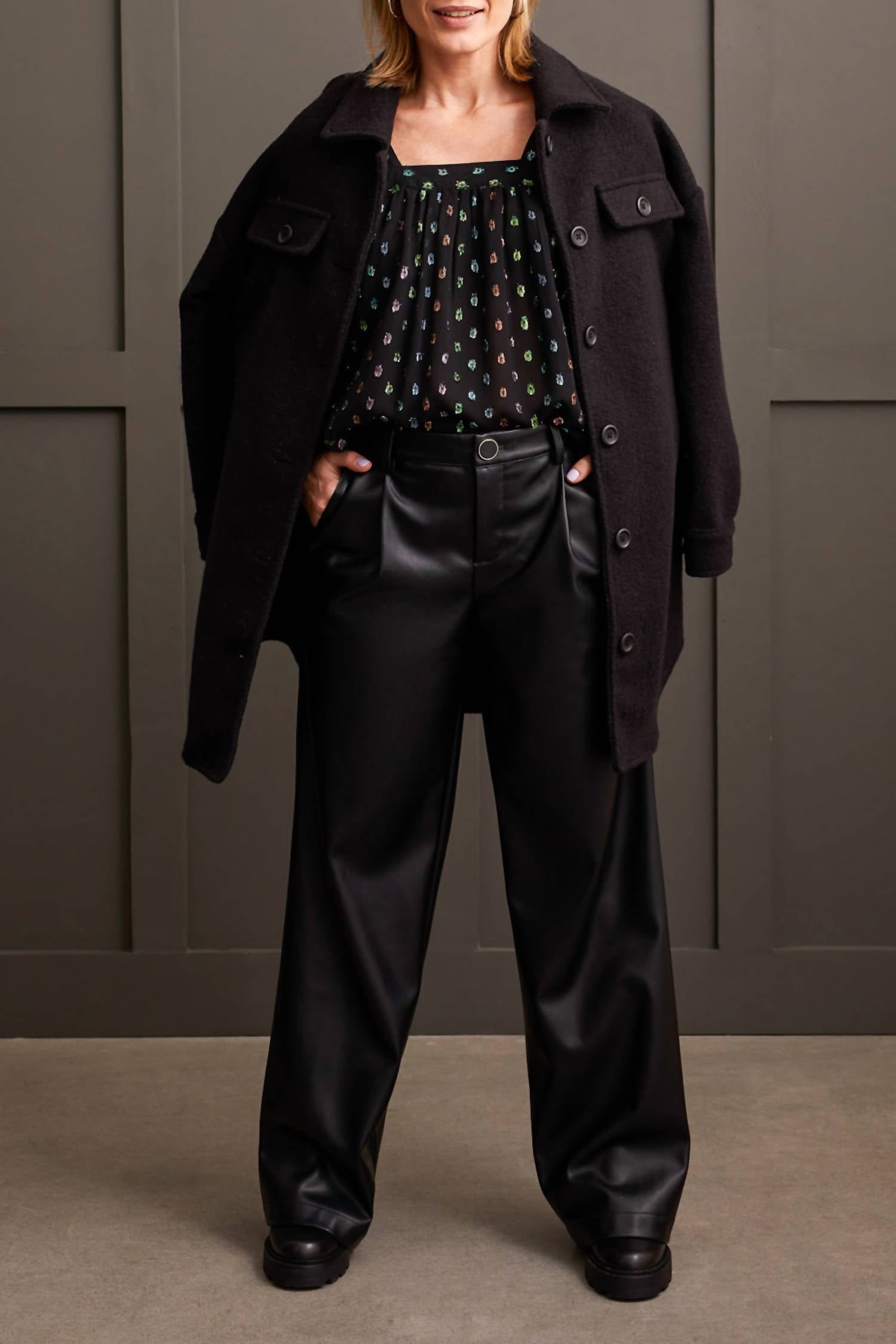 Tribal - Elara Faux Leather Pant