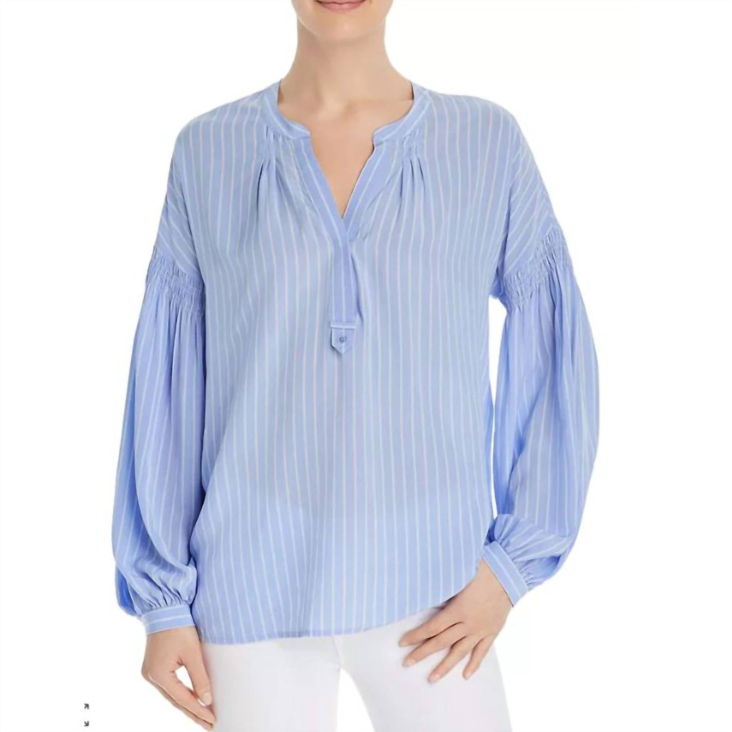 Azabeth Long Sleeve Silky Weave Top