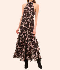 Misa Los Angeles Eliana Dress in chained blossom chiffon - women's dress
