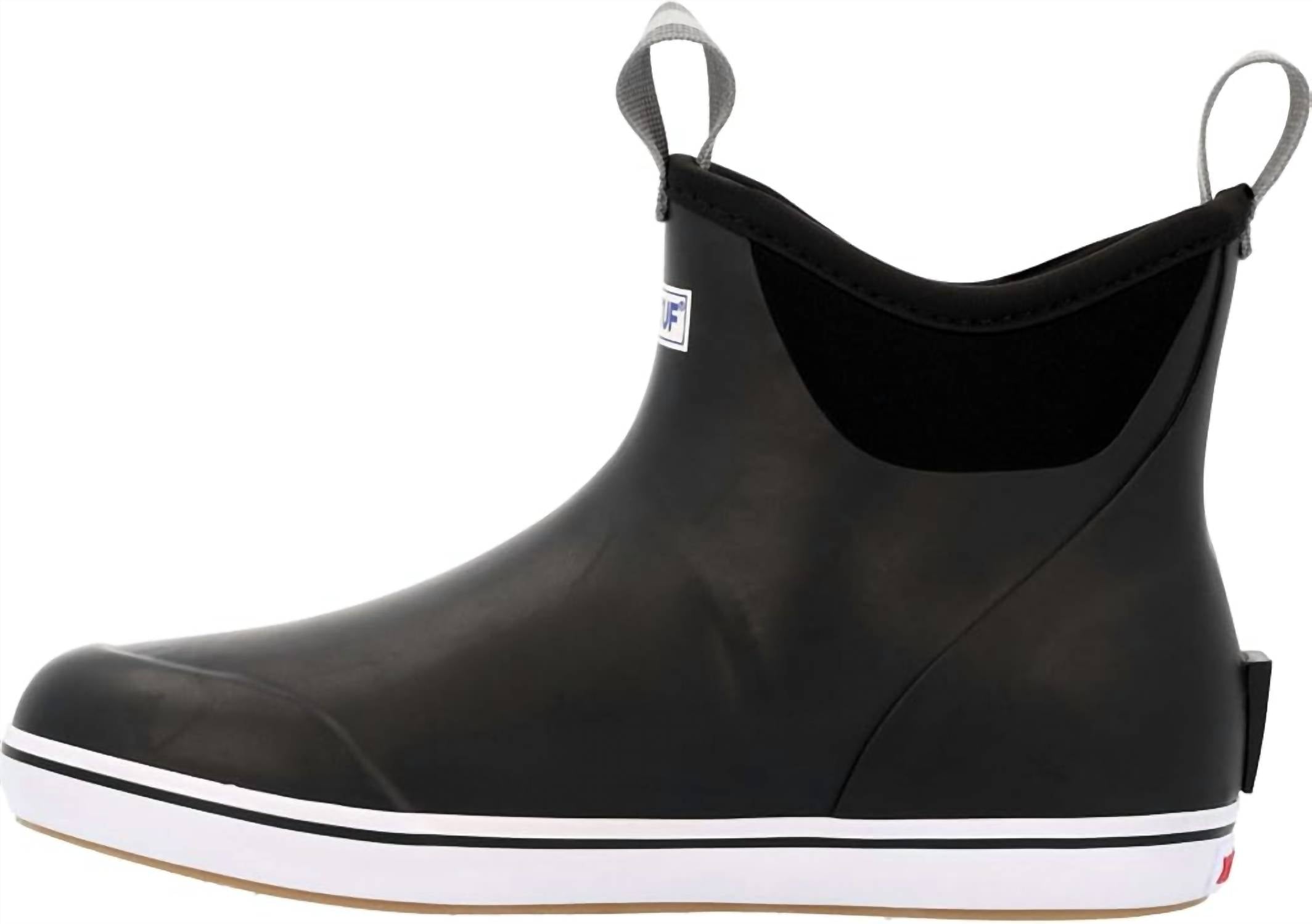 XTRATUF Women's Leather Ankle Deck Boot in black - women's shoe - alternate view