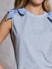 Current Air - Bow Shoulder Sleeveless Top