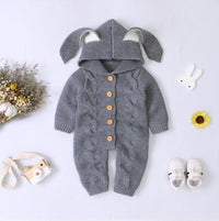 Annie & Charles - Girl's Rabbit Ears Knit Jumpsuit