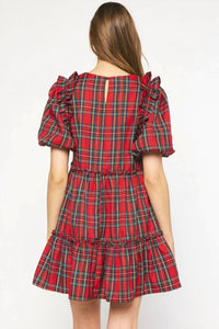 Entro - Christmas Plaid Dress - Plus