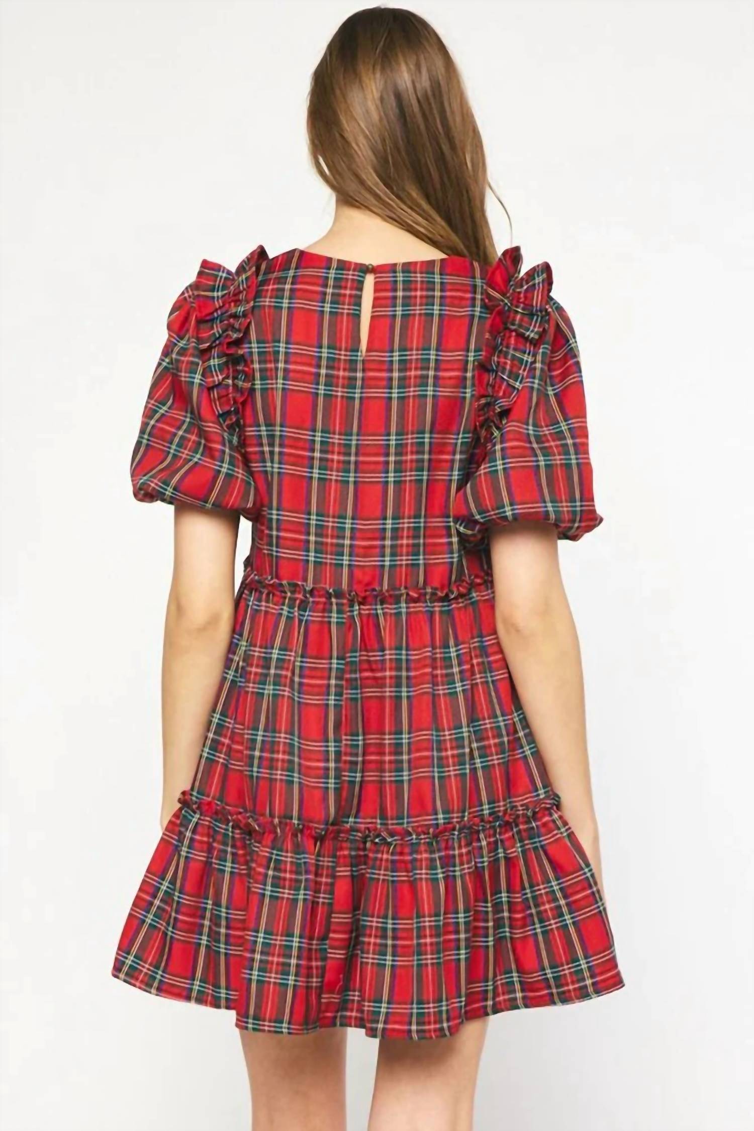 Entro - Christmas Plaid Dress - Plus
