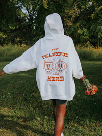 Friday + Saturday - Thankful To Be Here Graphic Hoodie