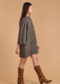 Double A Colette Dress in winter paisley - women's dress - alternate view