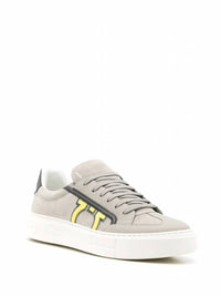 Salvatore Ferragamo Men's Borg 5 Low Top Sneakers in grey 1 - men's sneaker - detail view