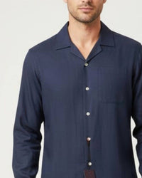 Isaia - Broadcloth Camp Collar Button-up Shirt