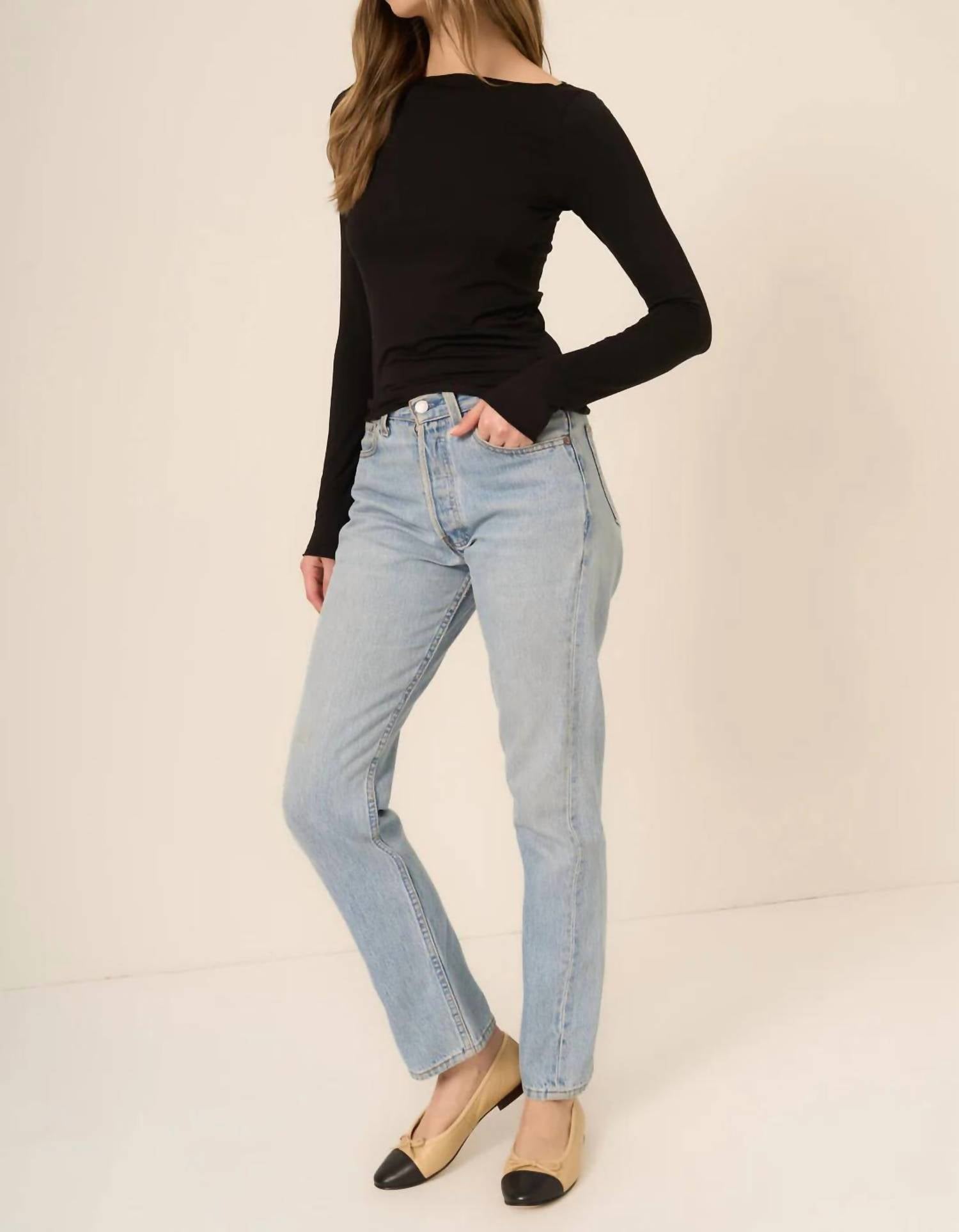 Project Social T - Vera Boat Neck Long Sleeve Tee