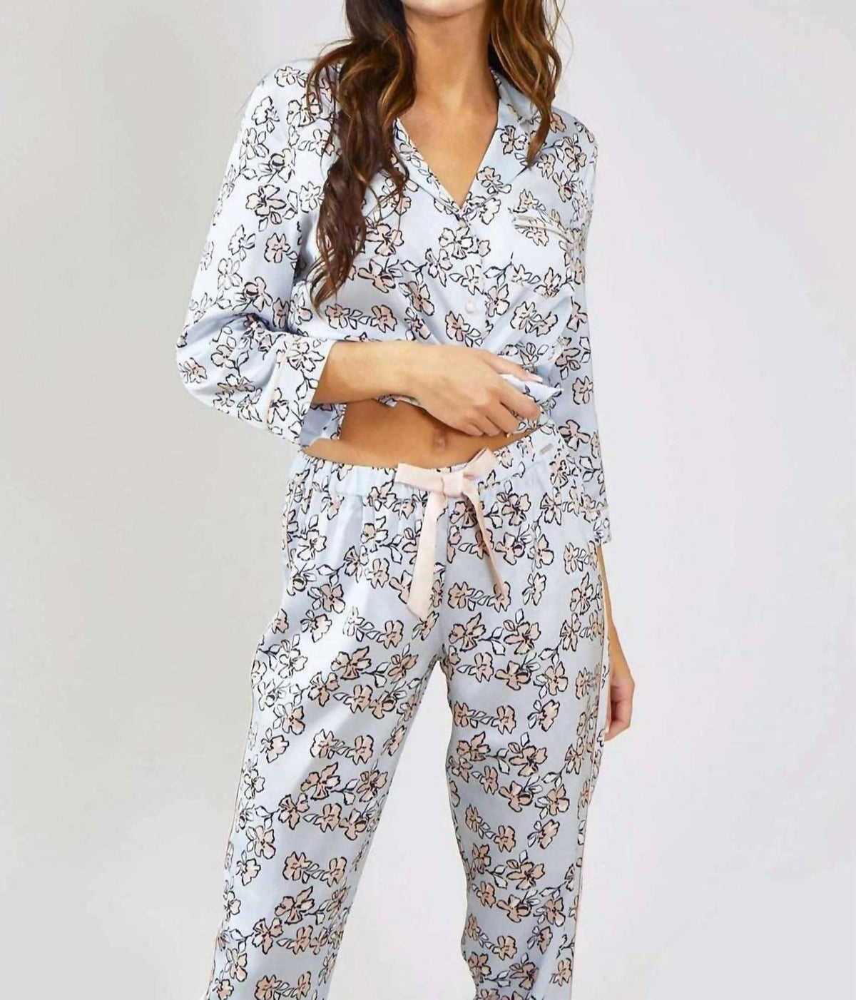 Pretty You London - Floral Print Pajama Set