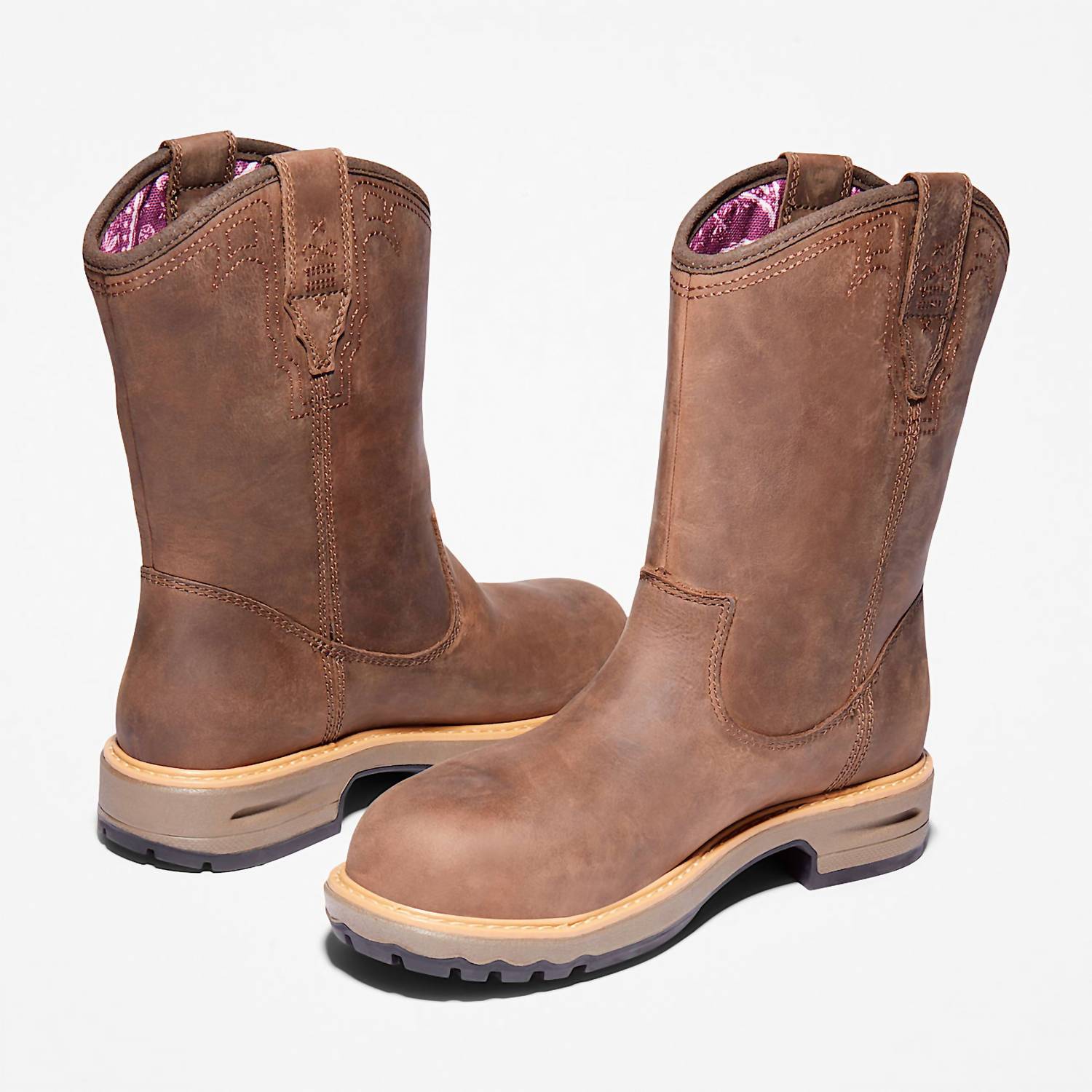 Timberland - Women's Ashlar Pull On Alloy Toe Waterproof Work Boots