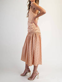 Edit By Nine - Halter Neck Polka Dot Midi Dress