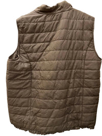Multiples Women's Quilted Vest in stone - women's jacket - detail view