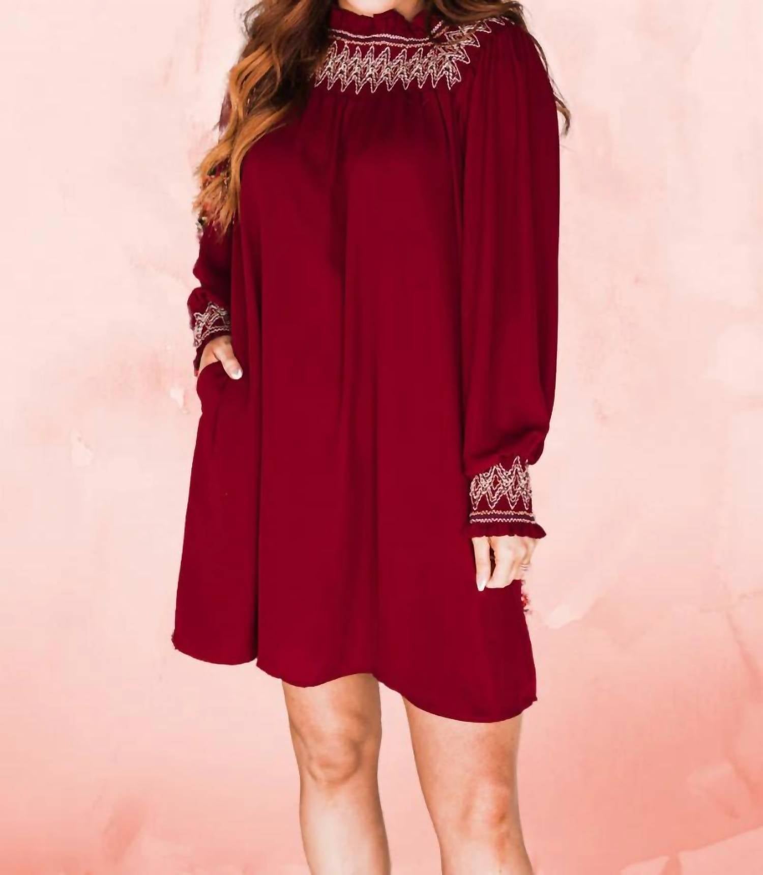 Layerz Clothing - Women's Embroidered Smocked Dress