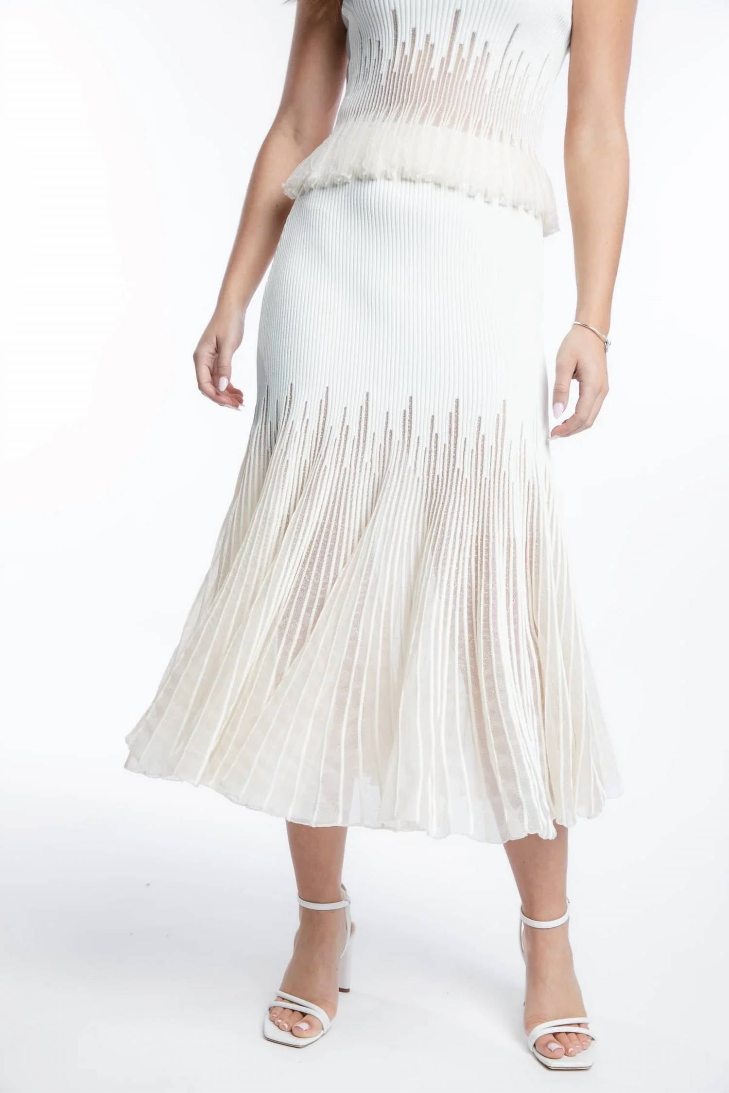 Burgess Sweaters - Isabelle Ruffle Midi Skirt