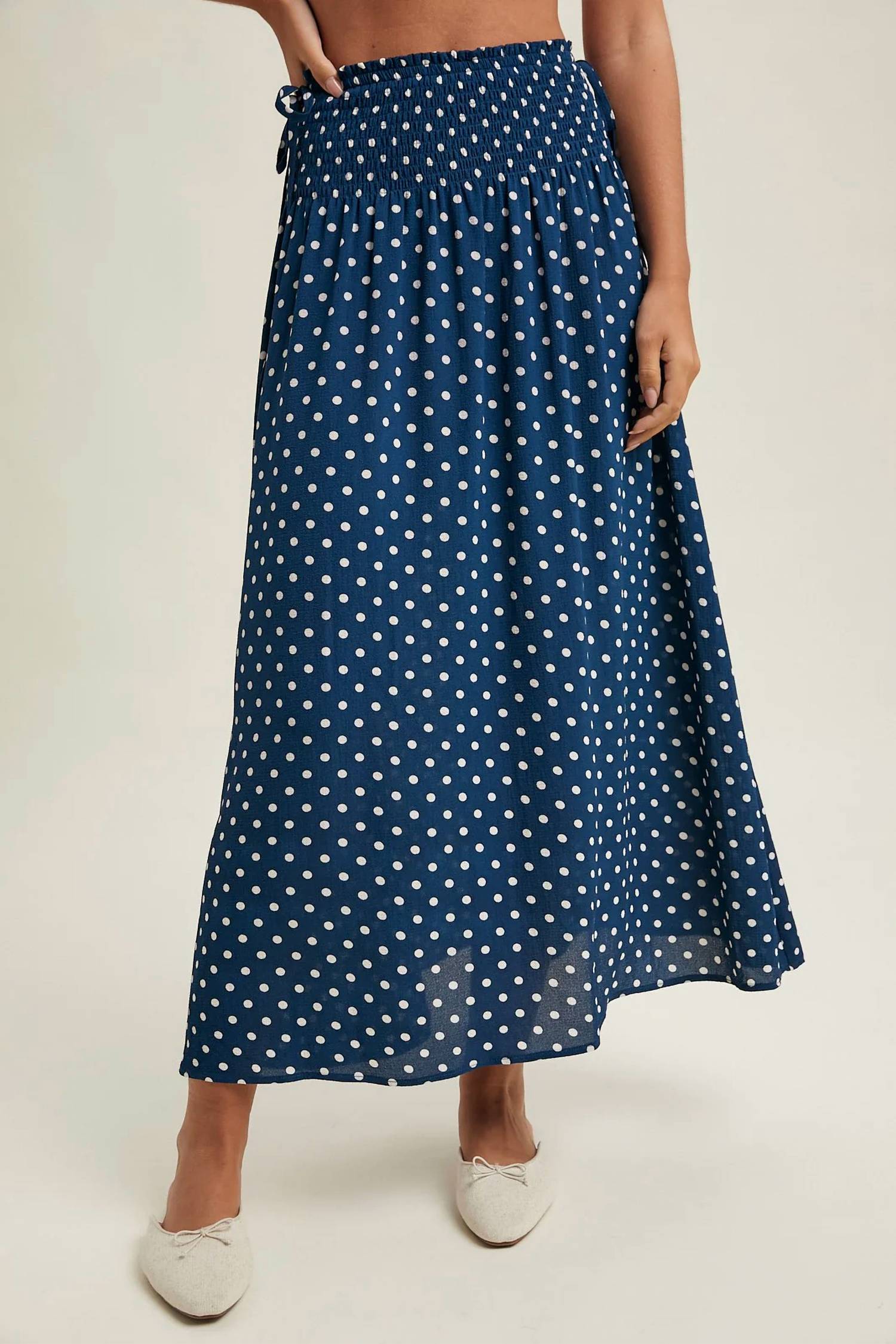 Wishlist - Polka Dot Midi Skirt