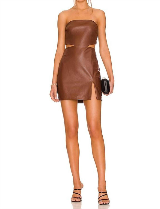 Kloss Cutout Faux Leather Mini Dress