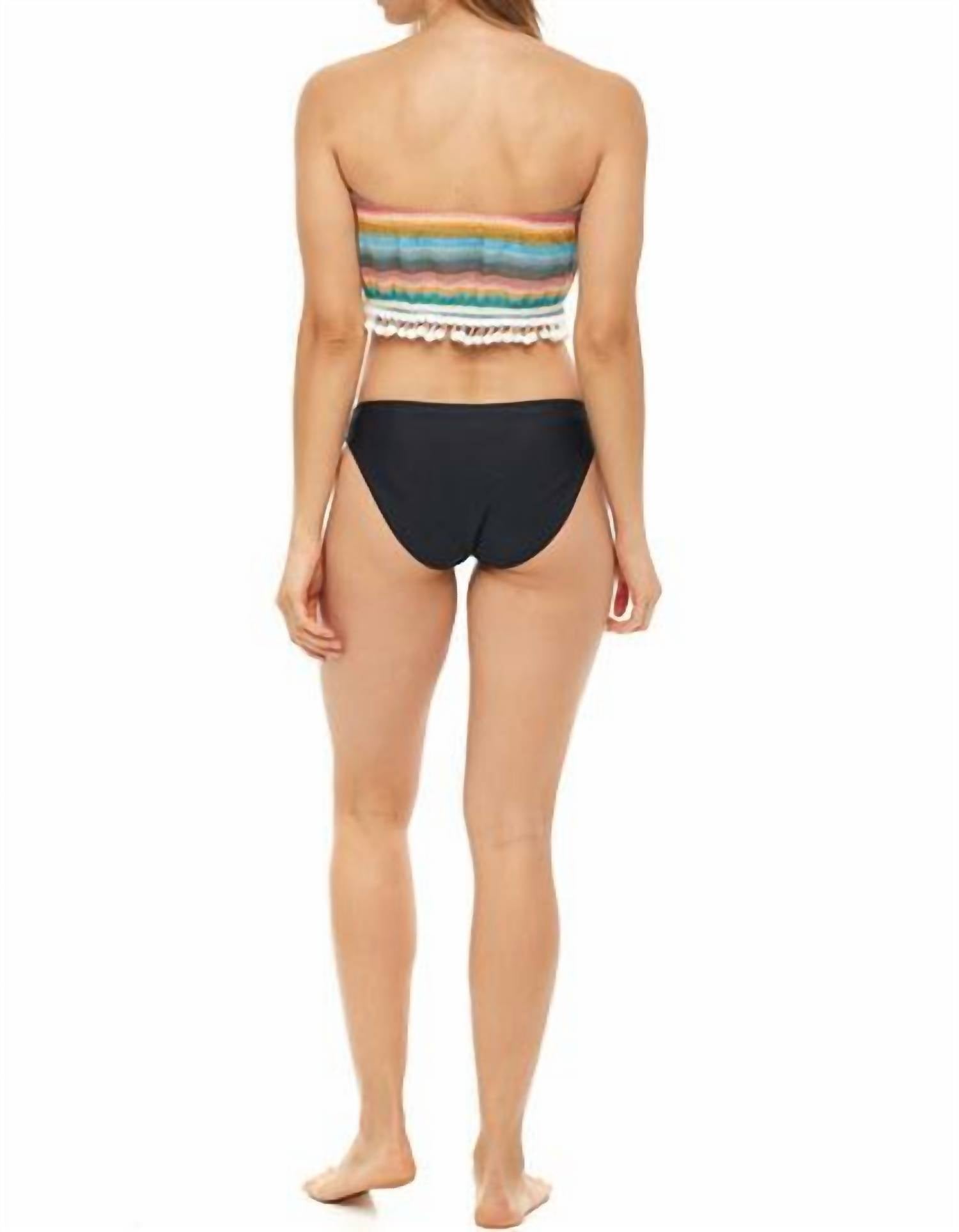 Beach Habitat - Pom Pom Bandeau Crop Top