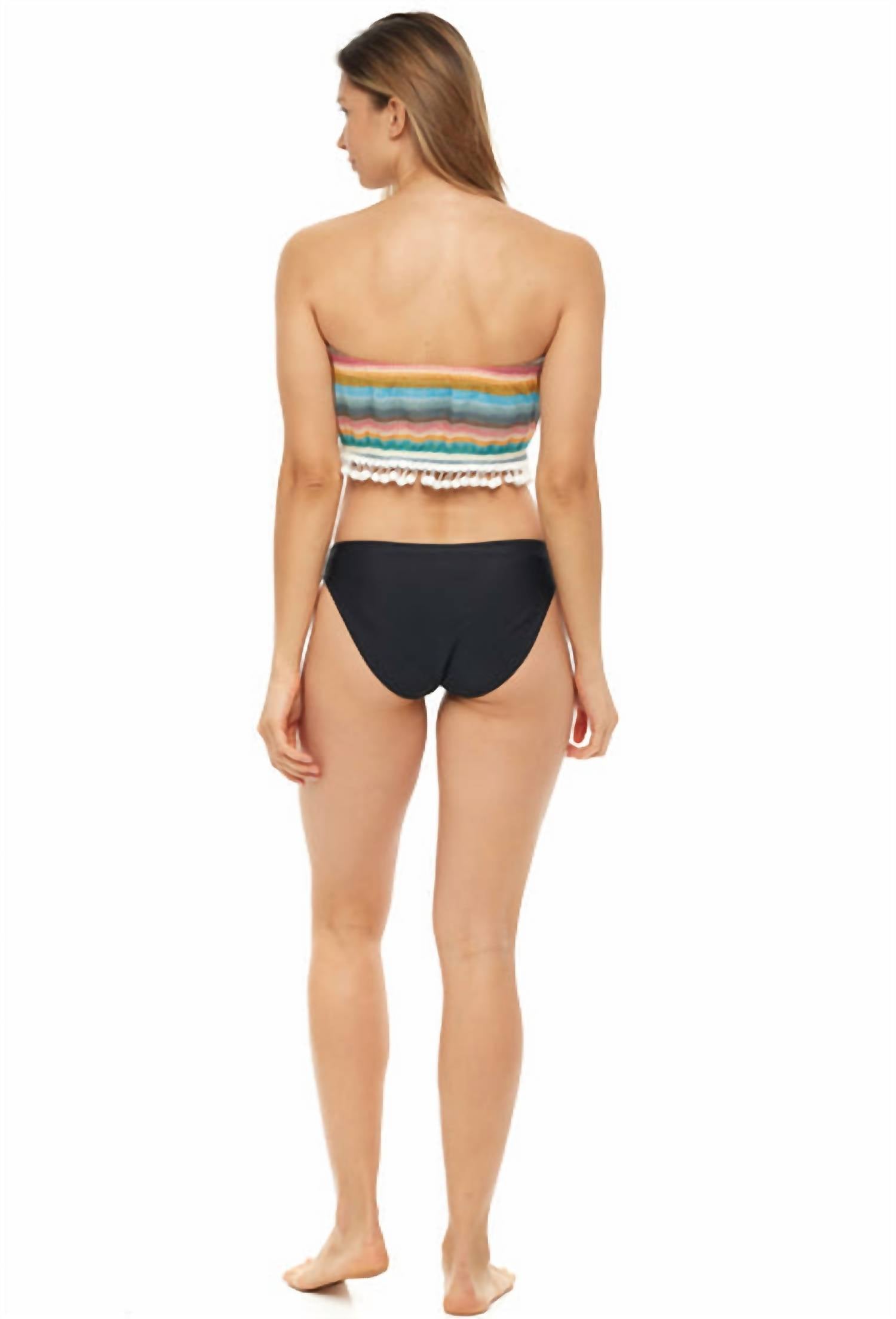 Beach Habitat - Pom Pom Bandeau Crop Top