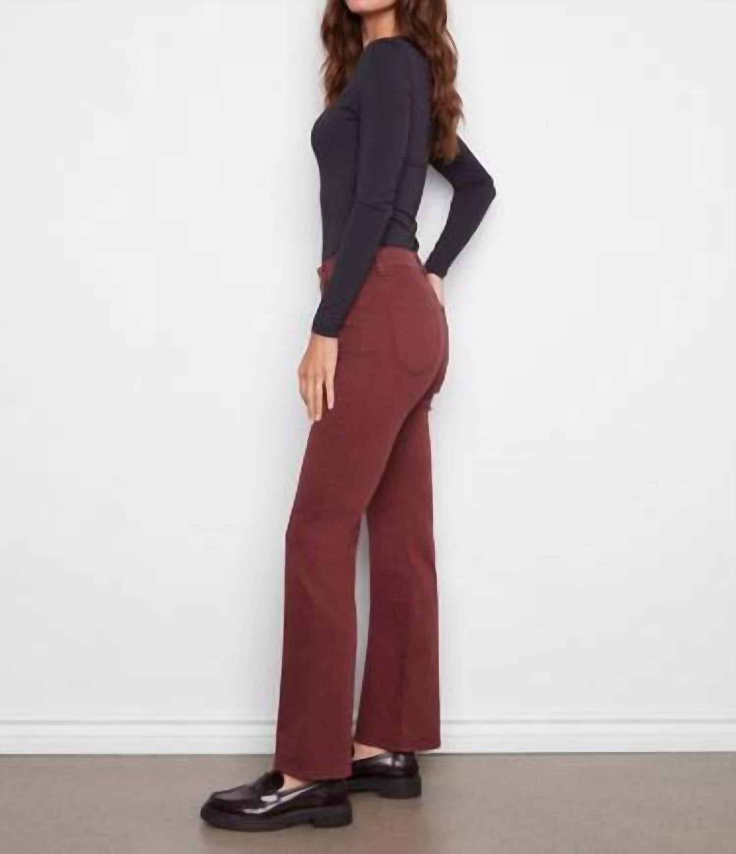 Charlie B - Patch Pocket Flare Twill Pants