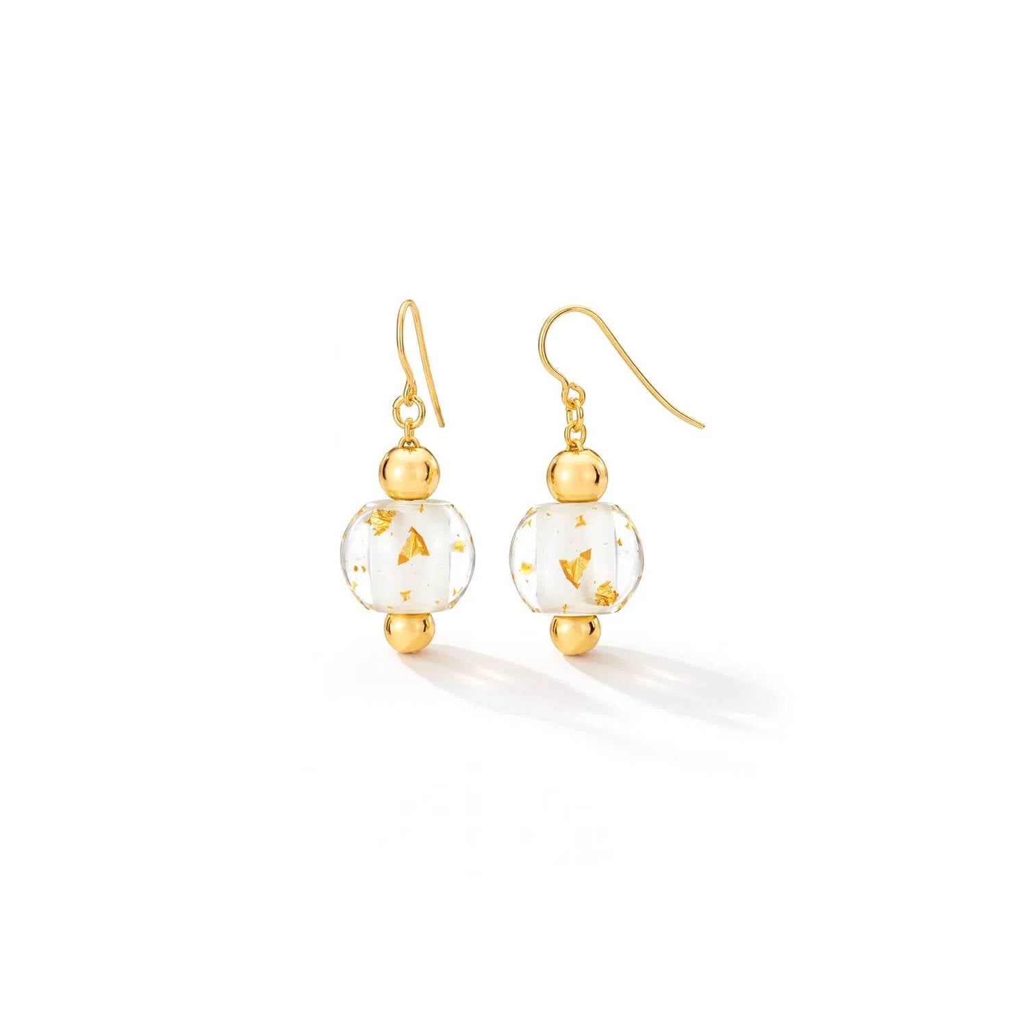 Gold & Honey - Women's Bead Drop Earrings