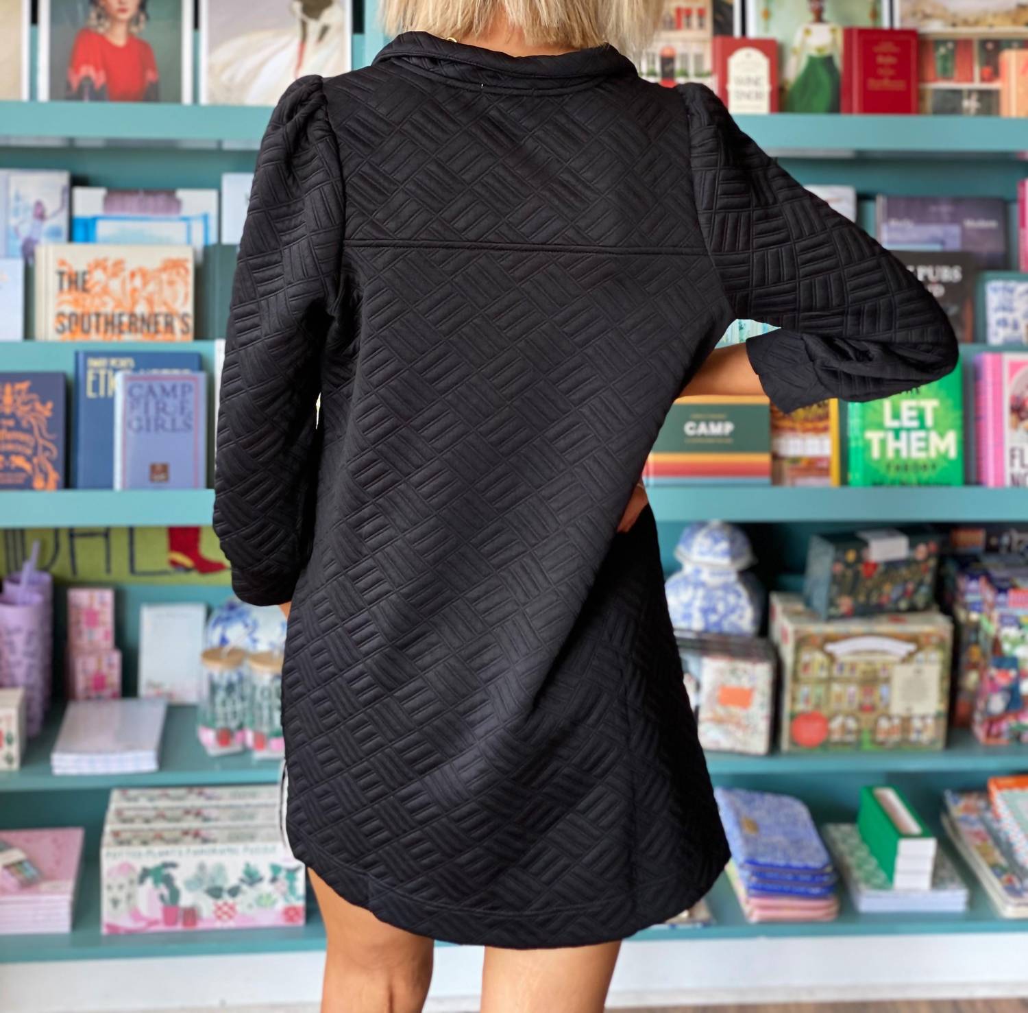 Mary Square Britney Dress in black - women's dress - detail view