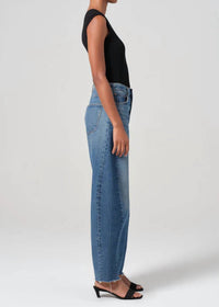 AGOLDE Women's Luna High Rise Pieced Taper Jean in split - women's jeans - alternate view