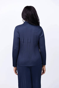 Nic + Zoe - Crinkle Crepe Pleated Button-up Shirt
