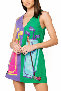 Queen Of Sparkles - Colorblock Golf Clubs Tank Dress