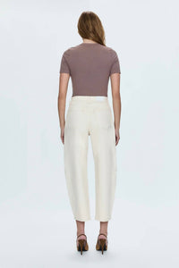 PISTOLA Eli High Rise Arched Leg Pants in ecru - women's pants - alternate view
