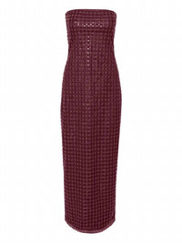 Rotate - Zinfandel Beaded Maxi Tube Dress