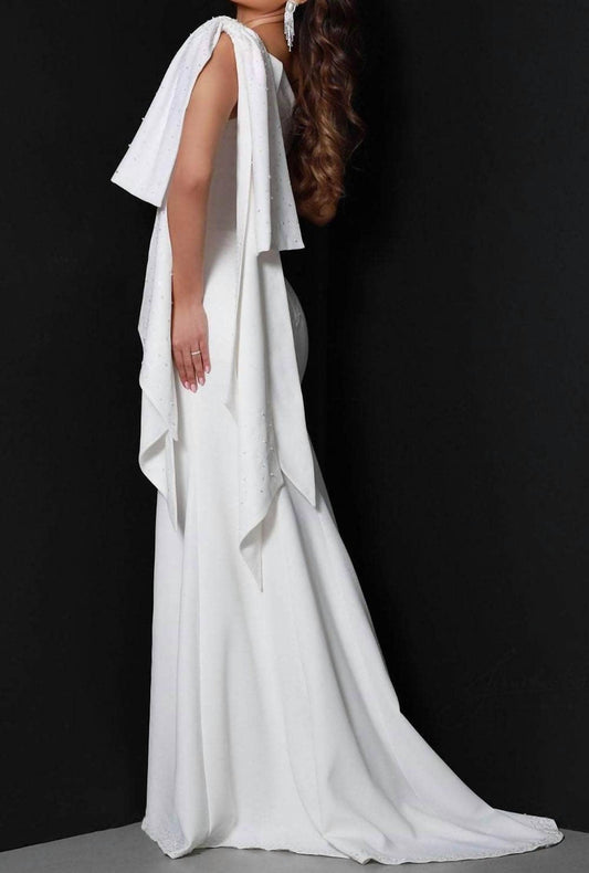 Johnathan Kayne - Embellished Asymmetric Long Dress