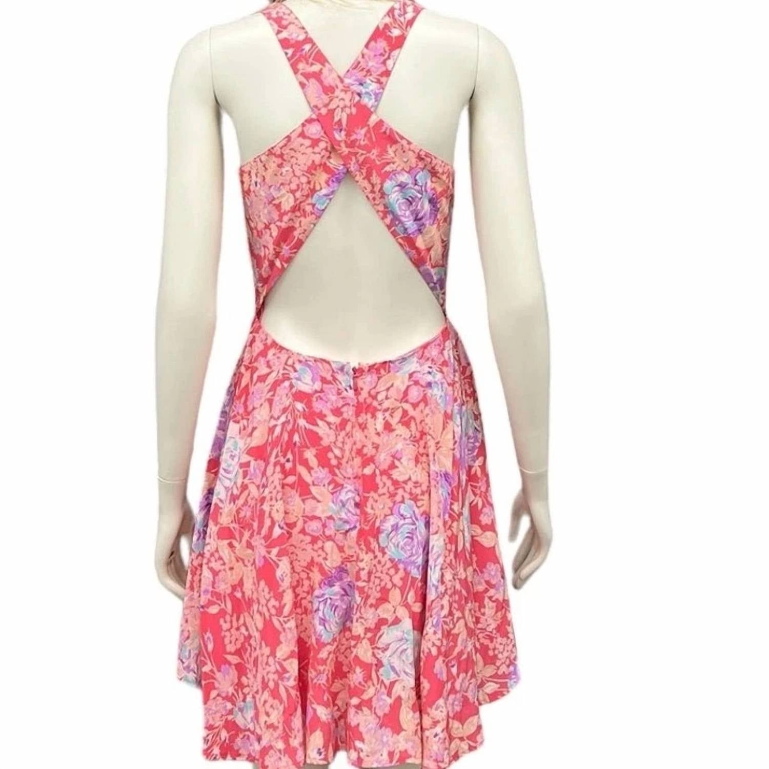 Yumi Kim - Silk Cross-back Floral Mini Dress
